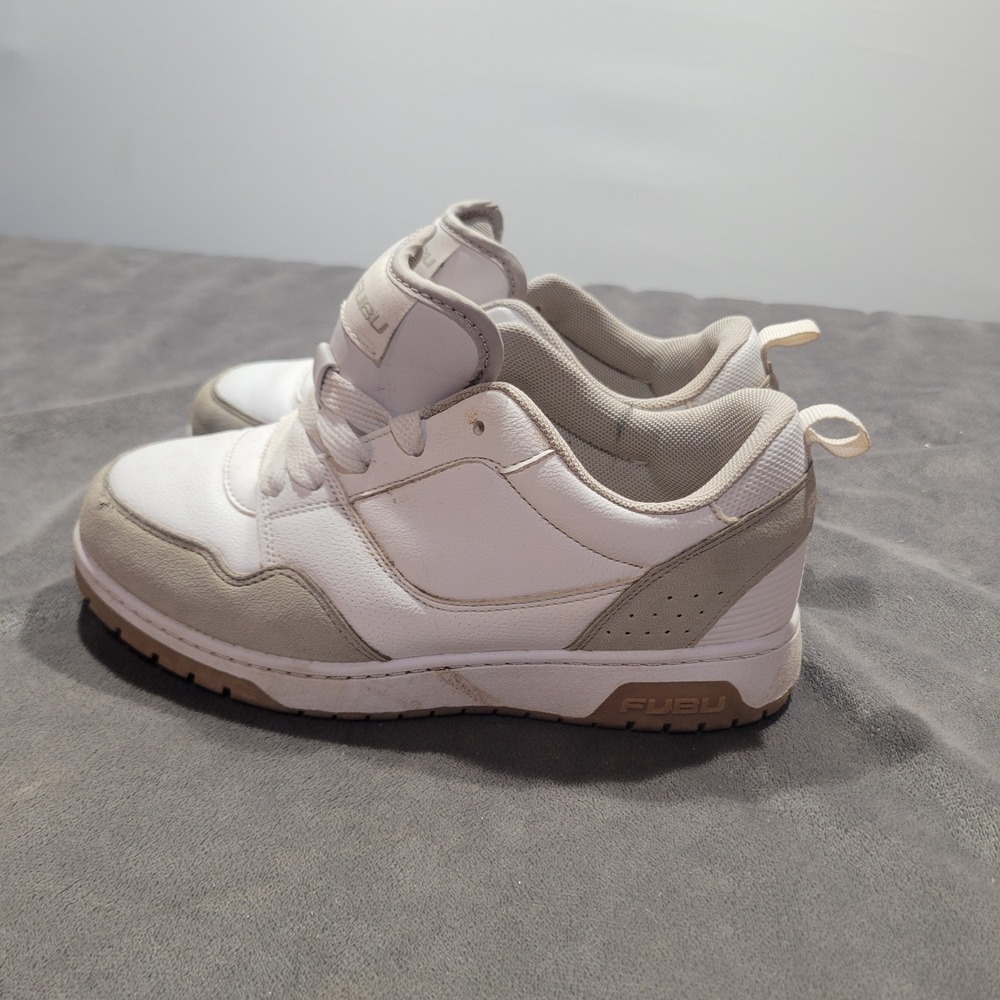 FUBU Mens White Gray Low Top Sneakers Shoes BYFB23SC00‎ Size 2 USA